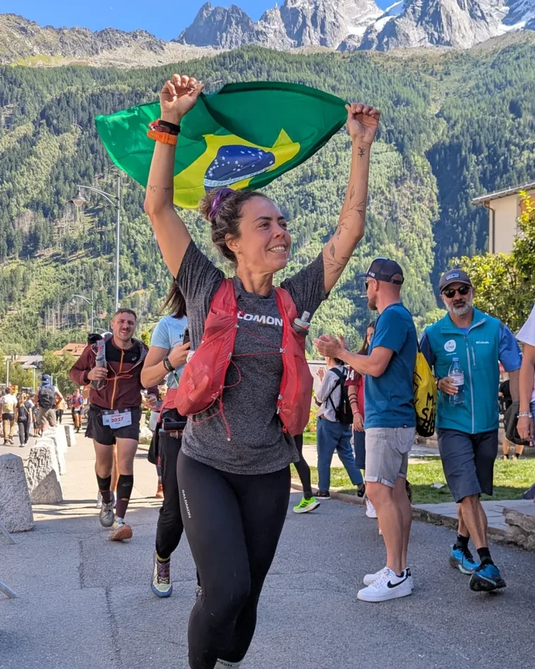 Ingrid Trindade em prova de montanha